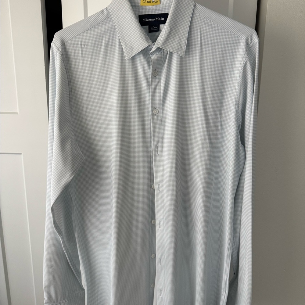 Mizzen+Main Men's Light Blue Shirt